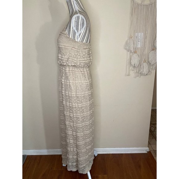 CYNTHIA ROWLEY Woman’s Laced Maxi Spaghetti Strap Dress size 6 - Picture 4 of 12
